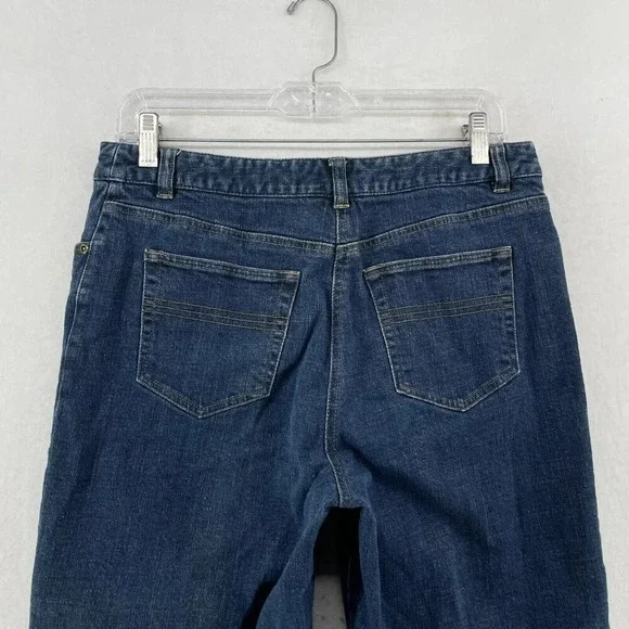 Charter Club Jeans Women's Sz 8P Blue Laura Fit Straight High-Rise Stretch Denim - Picture 8 of 11